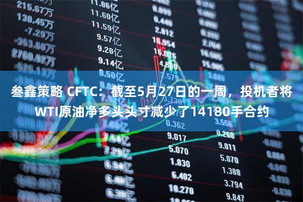叁鑫策略 CFTC：截至5月27日的一周，投机者将WTI原油净多头头寸减少了14180手合约